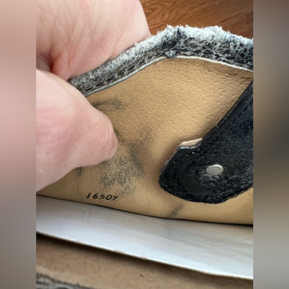 Grey/Black Frye glazed distressed crackle Melissa Pull on riding boots - Picture 10 of 16